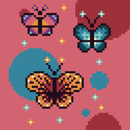 abonbon pixelart: butterfly
