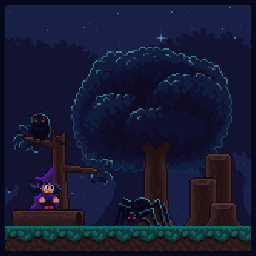 abonbon pixelart: sorceress forest