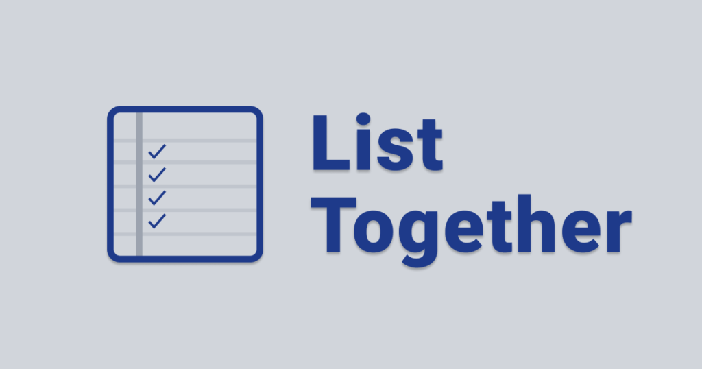 list together web app logo