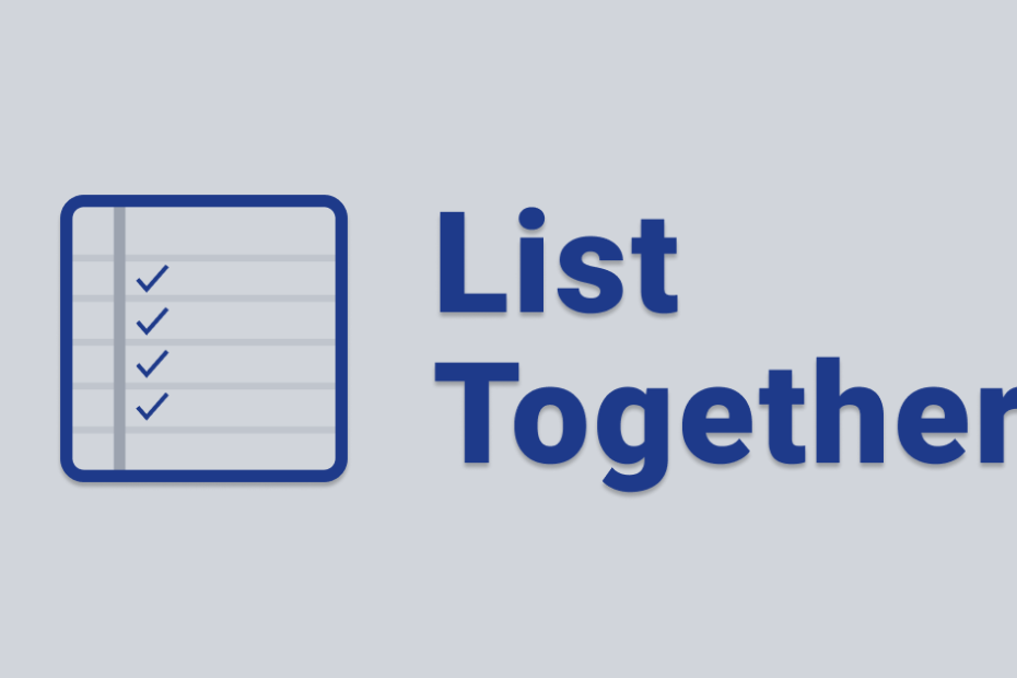 list together web app logo