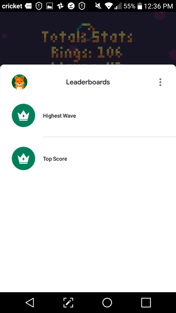 Sonar Smash Google Play Leaderboard Screenshot